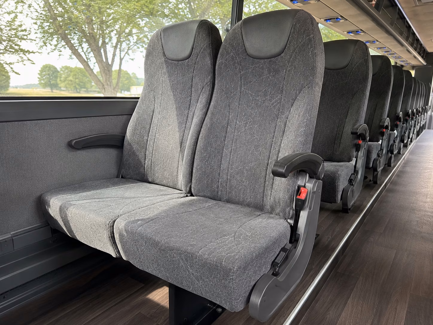 bellevue charter bus interior