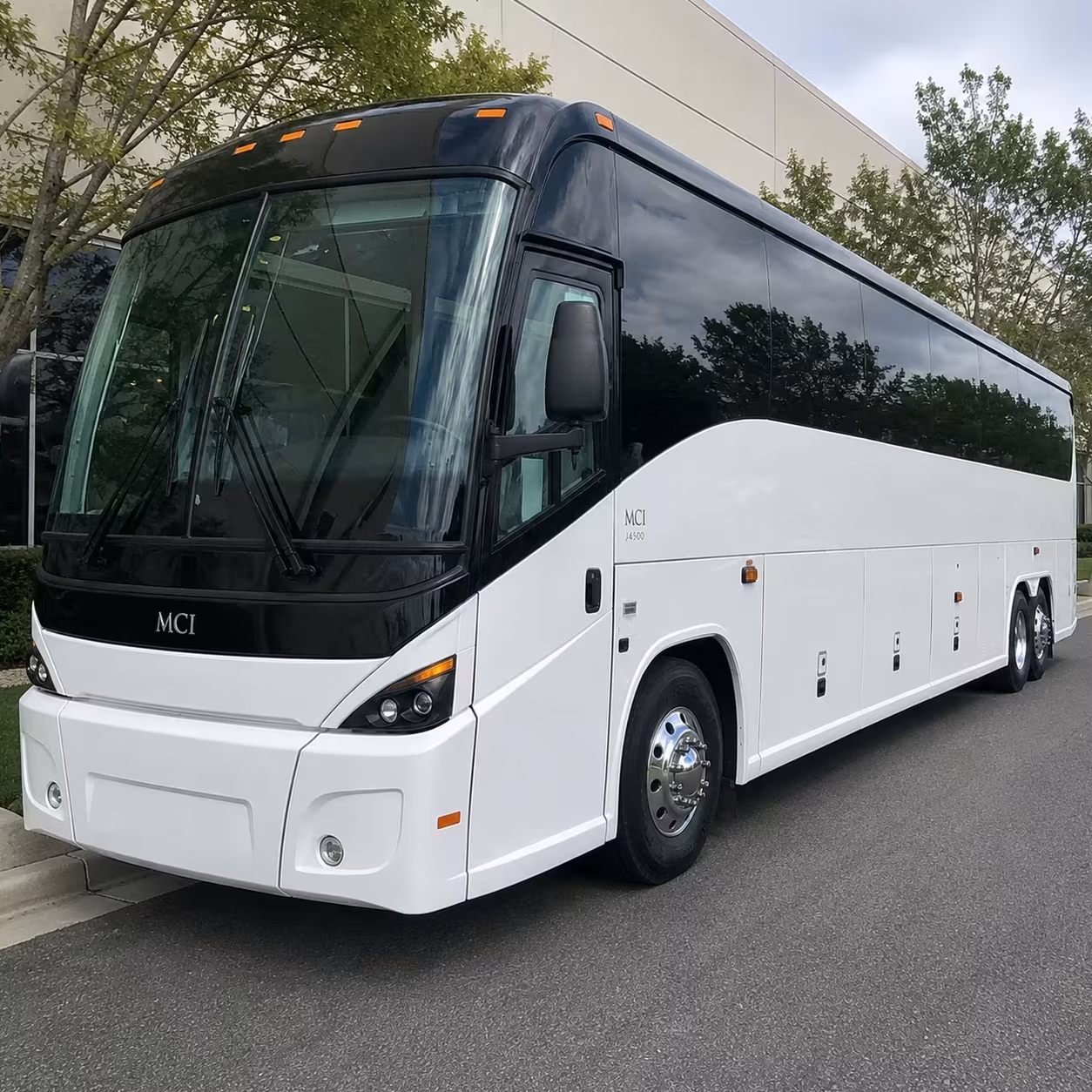 bellevue charter bus rental exterior