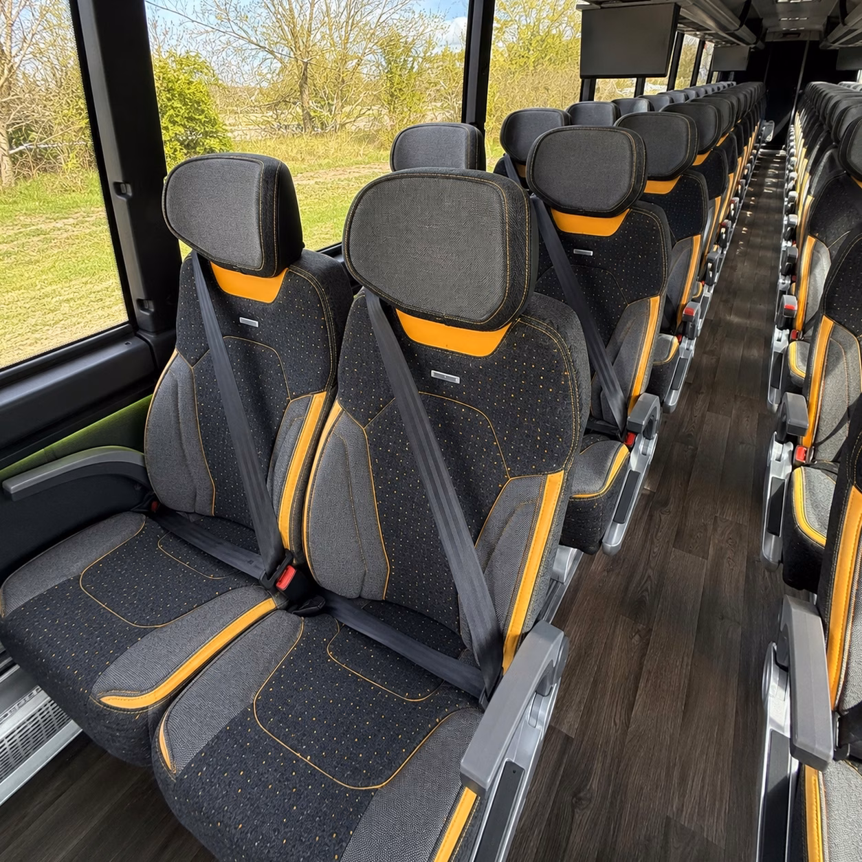bellevue charter bus rental inside