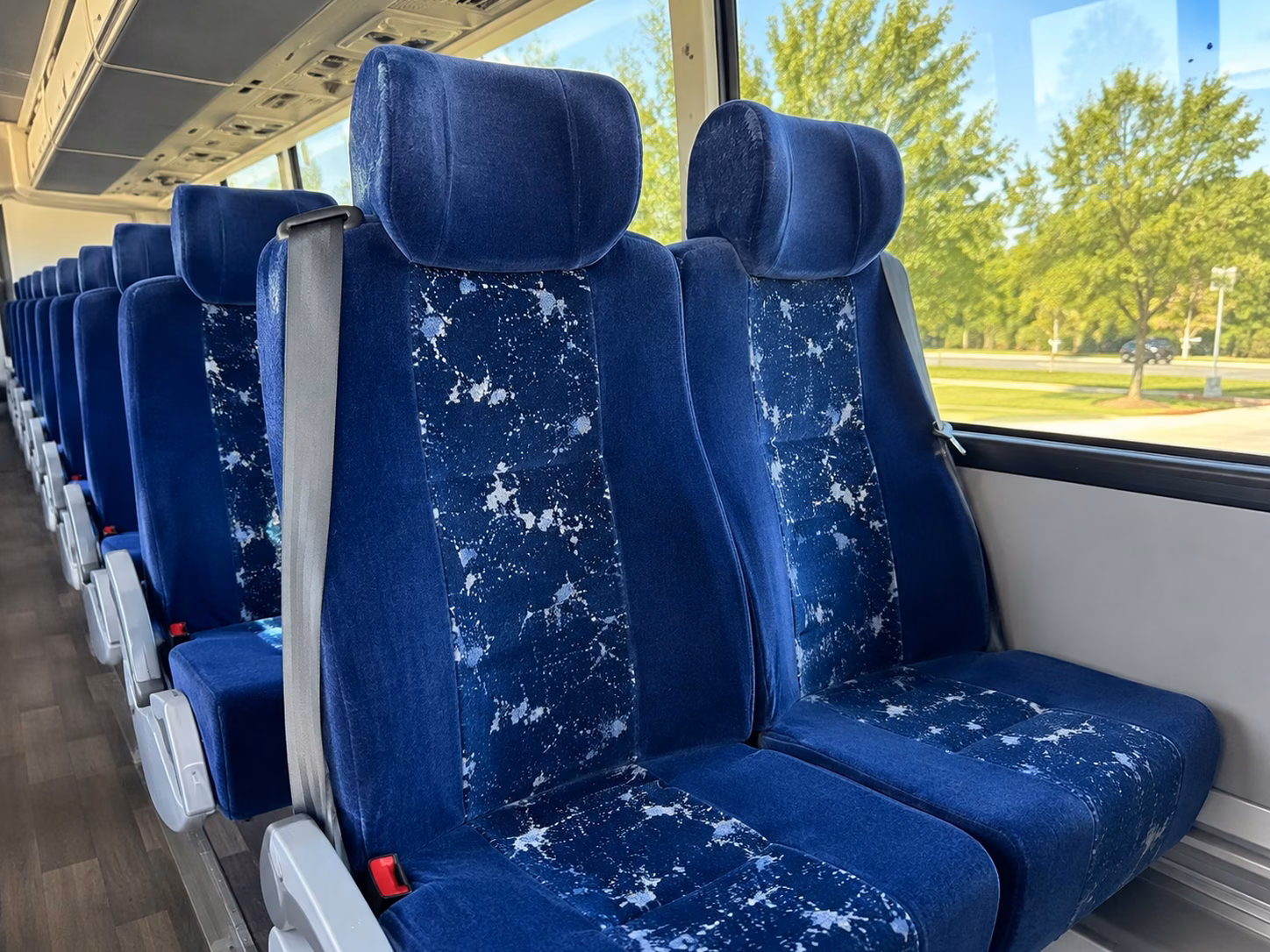 bellevue charter bus rental interior
