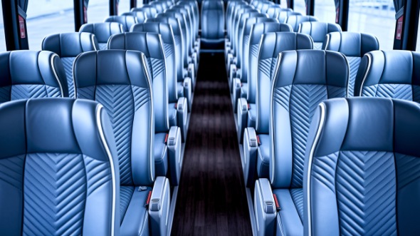 56 passenger charter bus interior