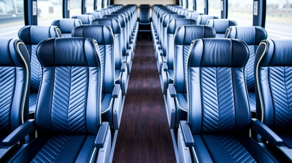 bellevue 54 passenger charter bus inside