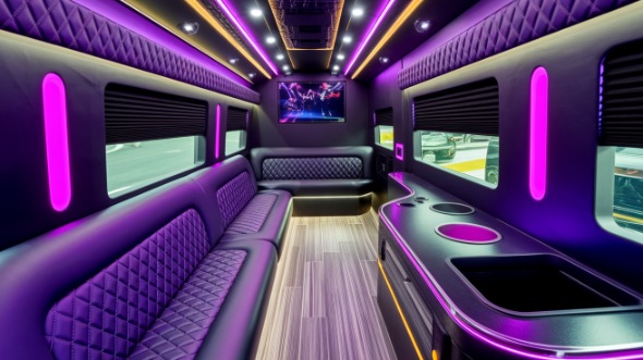 bellevue party bus rental inside