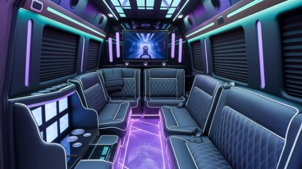 party bus rental interior